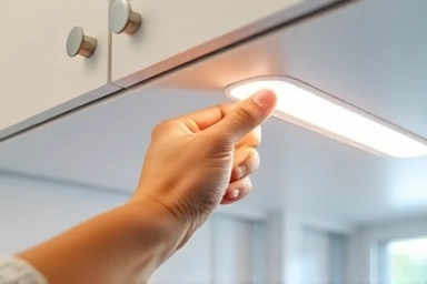 DIY installation of kitchen under cabinet LED lights